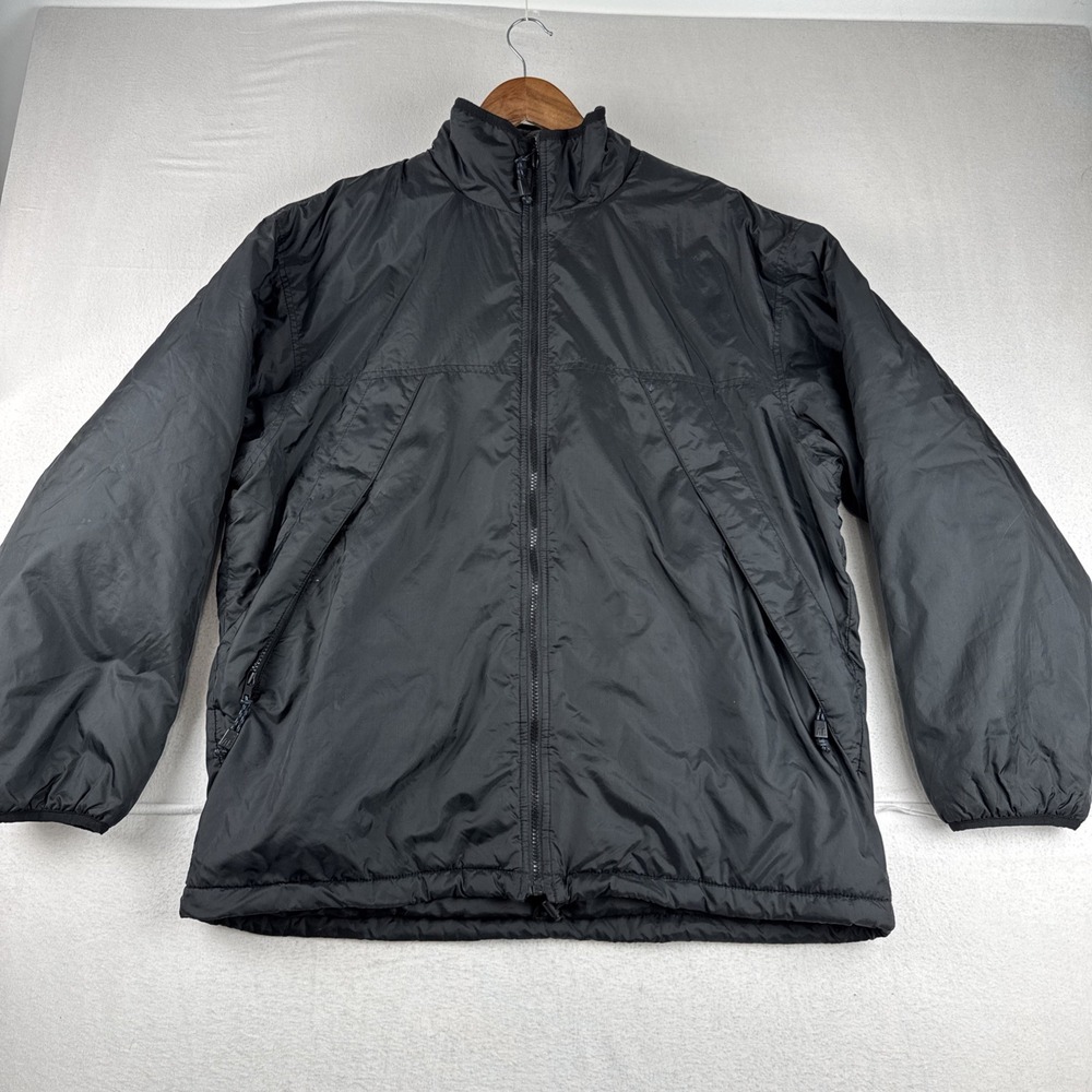 VTG American Eagle Performance Mens Windbreaker Jacket Large Black Ski Hike